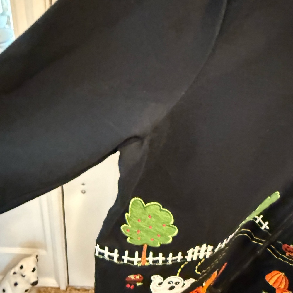 Onque Casuals Fun Halloween Full Zip Cardigan Shacket LS S Ghost & Pumpkins - Picture 14 of 15